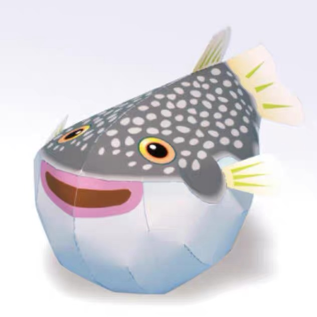 线下活动：3D纸艺萌河豚