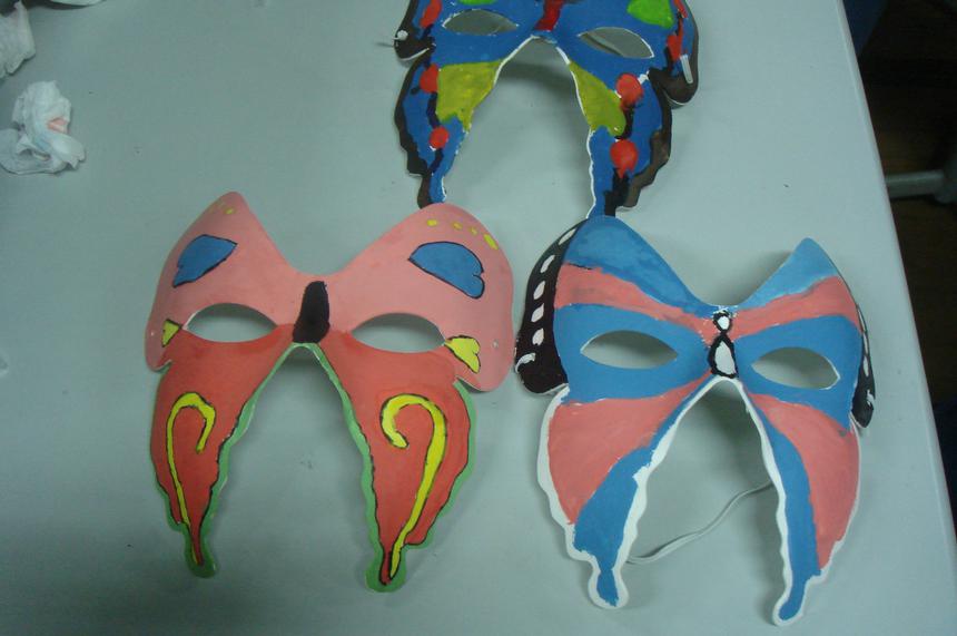 蝴蝶面具的手工简单图片